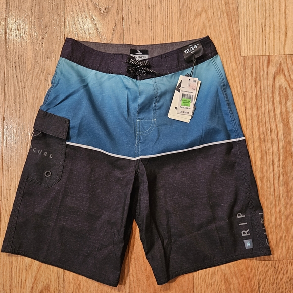 Rip Curl Men's Teal and Charcoal Board Shorts - Picture 1 of 2